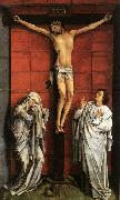 WEYDEN, Rogier van der Christus on the Cross with Mary and St John Spain oil painting artist